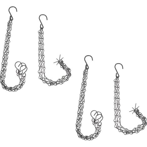 Chaînes de suspension en fer noir lot 4, résistantes à l'usure et faciles retirer, (1/5)