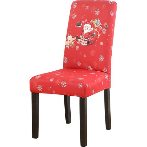 Lot de 6 housses de chaise, extensibles, polyester spandex, amovibles, pour salle à manger, hôtel, maison (1/5)