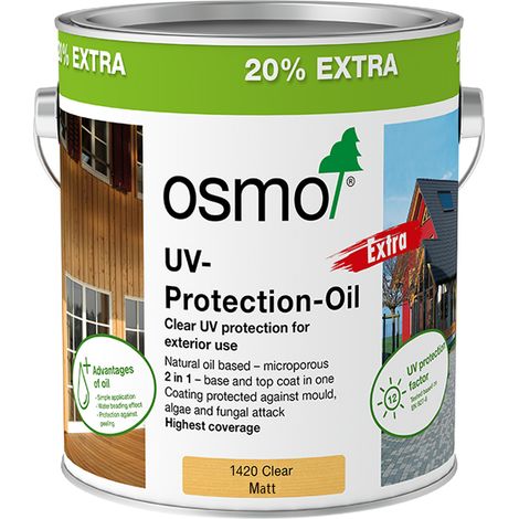 Osmo UV Protection Oil Extra - Clear - Matt 2.5L + 20% EXTRA FREE