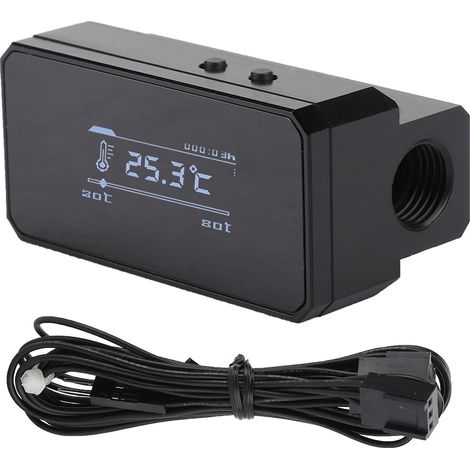 Protecteur de Température d'Eau Intelligent avec Affichage OLED et Surveillance Multi-Modes (Noir) (1/5)