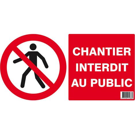 ÖFFENTLICHE VERBOTENE BAUSTELLE 330x200mm (PP ALVEOLAIRE) TALIAPLAST - 621283