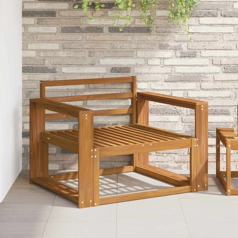 Outdoor Mittelsofa Massivholz Akazie Natur