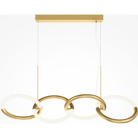 Maytoni Node Plafonnier suspendu moderne à 4 lumières, or, LED intégrée 3000K (1/3)
