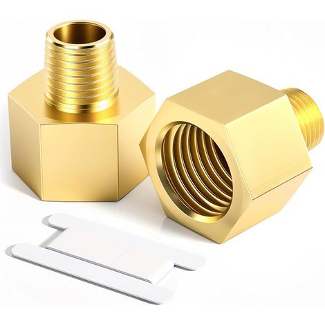 2 pièces 3/8 "femelle à 1/8" mâle BSP filetage en laiton douille hexagonale connecteur de réduction pour la Conversion de raccordement de tuyau (1/5)