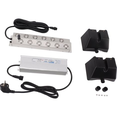 400W Ultrasonique Brumisateur 12 Têtes Anti-Brouillard IP67 pour Bassin, Décoration Jardin Rocaille Aquarium Paysage Prise EU 220V (1/5)