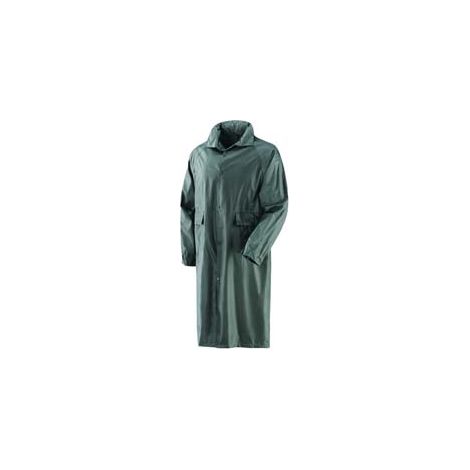 IMPERMEABILE CAPPOTTO IN NYLON SPALMATO IN PVC VERDE  tg.XL