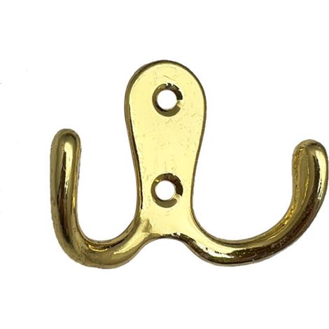 (Oro) Juego de 6 ganchos retro para abrigos, ganchos de pared retro, ganchos de metal para puertas para baño, cocina, dormitorio, entrada -Crezuo