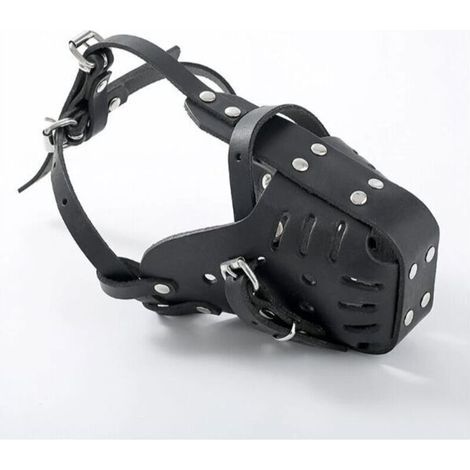 Maulkorb für Haustiere, Leder, hergestellt in [Herkunftsland], für mittelgroße und große Hunde, Deutscher Schäferhund, Dobermann, Anti-Beiß-Masken für das Hundetraining, Macaron Defense Maulkorb (1/4)