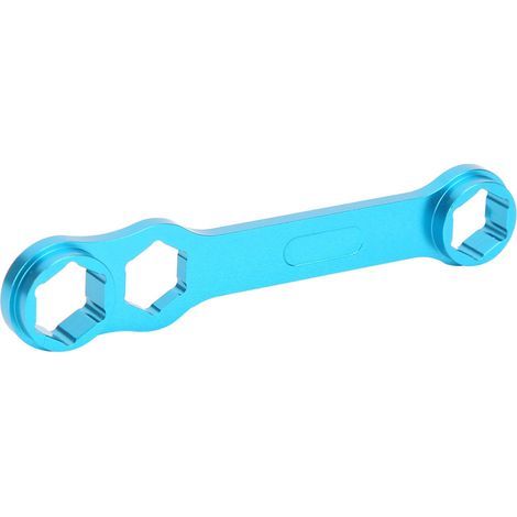 Clé de moulinet de pêche DIY bleue en alliage d'aluminium, outil de réparation et d'entretien pour pêcheur (1/5)