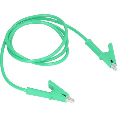 Cable de test avec pinces crocodiles bout à bout ouverture 10mm pour batterie auto camion, laiton silicone, J.70036 (1/5)
