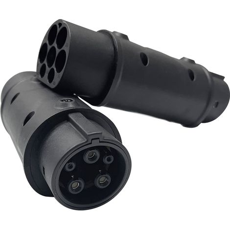JATRHG Adaptateur de Connecteur de Charge EV de Type 2 vers Type 1, Convertisseur pour la Recharge de Véhicule Électrique de IEC62196 à SAE J1772. (1/5)