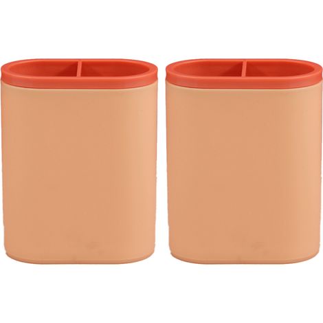 Support Stylo - Design Bicolore - Stabilité Renforcée Par Pieds - Pour Bureau Étude Coiffeuse - Capacité Élevée - 1 Pièce (1/5)