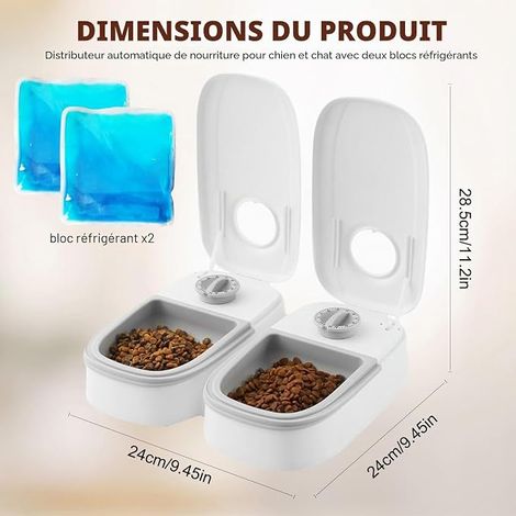 Food Dispenser 2 Meal Timer 48 H - Feeder for Cats (1/4)