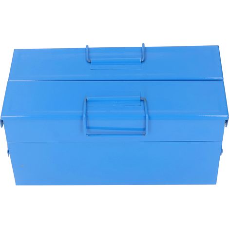 Coffre de rangement pliable 2 étages 3 plateaux, boîte à outils portable multifonction pour réparation véhicule et usage domestique (1/5)