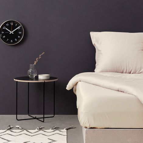 Satin King Fitted Sheet (ES) 160 x 200+30 cm 100% Algodón SATIN Cream 125 gr/m² (1/3)