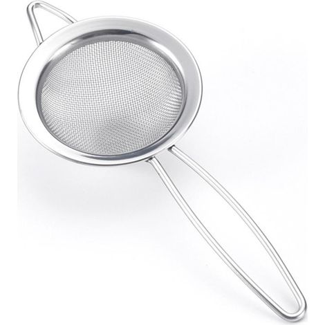 Passoire Fine Maille Inox 6,5cm pour Thé, Cocktails et Tamisage Farine Sucre Épices (1/5)