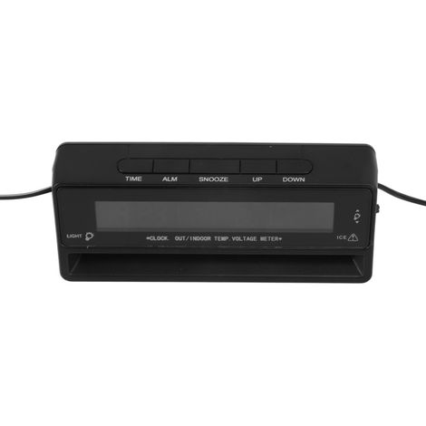 Thermomètre numérique pour voiture, multifonction, électronique, réglable, voltmètre bicolore, horloge (1/5)