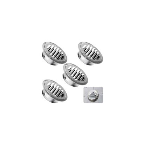 Rejilla de ventilación redonda de 4 piezas Vtizikl, rejilla de ventilación de acero inoxidable de 100 mm, rejilla de ventilación redonda con mosquitera, para cocina, baño y garaje - Crezuo