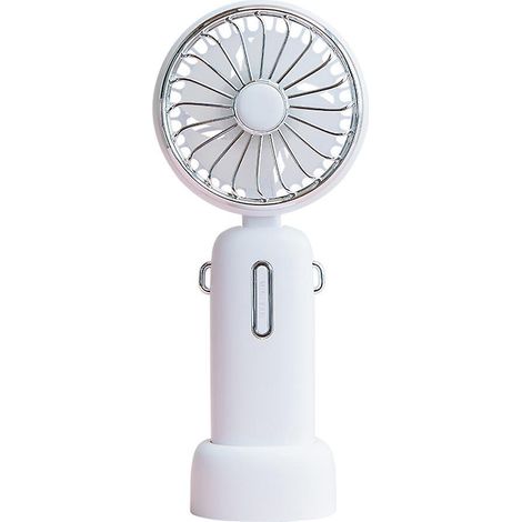 blanc - Lazy Genie Creative Portable Flip Handheld Fan Compact Large Capacity Rechargeable Ceiling Fan (1/4)