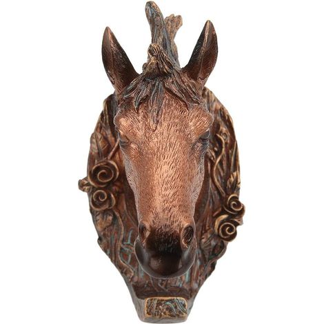 Crochet de manteau de dcoration de forme de tte d'animal, crochet de suspension de support mural, pour le garage, le jardin, la cuisine, la(Horse (antique copper)).