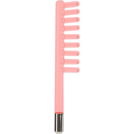 Appareil d'électrothérapie haute fréquence pour l'élimination des pellicules : sonde en forme de peigne en verre, lumière rouge (1/5)