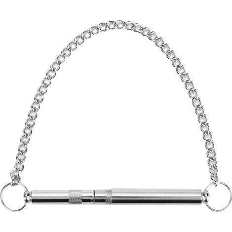 Sifflet de Dressage Hauteurs Sonores Réglables pour Le Contrôle des Aboiements Conception en Métal Durable Portable avec Chaîne Porte-clés Outil de Dressage Essentiel (1/5)