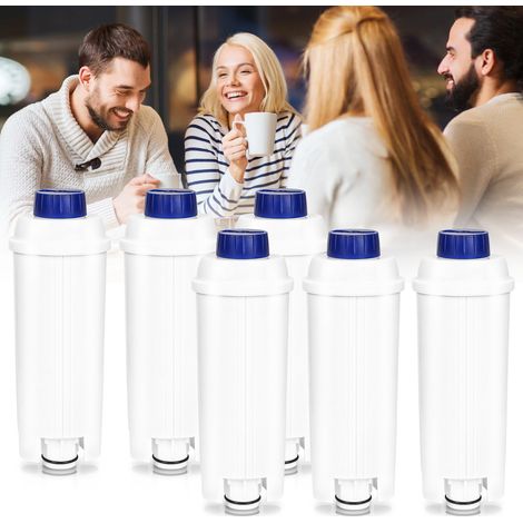 Randaco 6x Filtro acqua per Delonghi compatibile con 60 litri di acqua per DLSC002 ECAM ETAM EC800 con carbone attivo