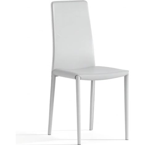 Luma, Set di 4 sedie in similcuoio Bianco (42cm X 41cm H. 95cm)  Duzzle (1/5)