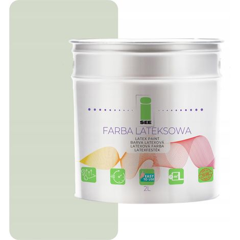 PITTURA MURALE IN LATTICE PER INTERNI VERDE PASTELLO 2L POLONIA (1/5)
