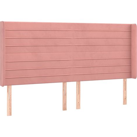 Maison Exclusive - Cabecero con orejas de terciopelo rosa 163x16x (1/5)
