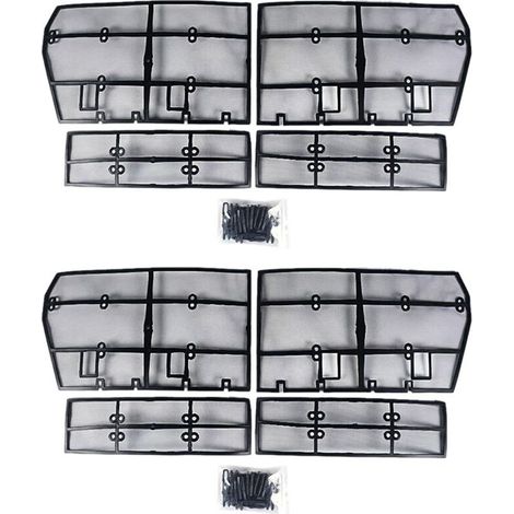 Set di 8 pezzi di zanzariera per griglia anteriore per Land Rover Prado 2018-2019 (150 accessori)