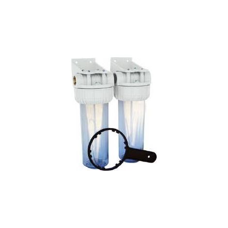 FILTRO PER ACQUA IN PLASTICA DUPLEX Misura: 10" - Att. 1"