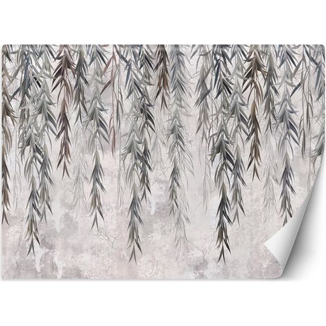 Papier peint plantes tropicales en gris - 368 x 254 cm