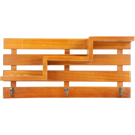 Petit meuble de rangement mural rétro en bois massif, pouvant servir d'étagère pour ranger les aliments et les provisions, ainsi que de décoration. (1/5)