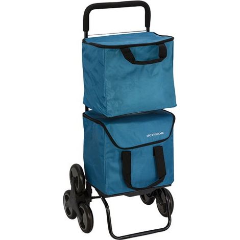 Carrello della spesa a 6 ruote, 2 x 20L, blu - 8220-464 - Sidebag