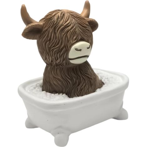 Figurines Miniatures de Vache Décorations en Résine de Bétail Statues d'Animaux pour Extérieur pour Noël Ferme Salle de Classe Salon Étagère Extérieur Intérieur Chambre à Coucher Salle (1/5)