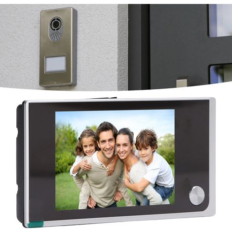 Sonnette vidéo électronique numérique de surveillance de 3,5 pouces 520A, caméra de sonnette vidéo intelligente avec large champ de vision et grand angle. (1/5)