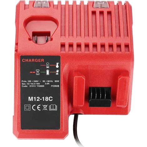 Ladegerät für Milwaukee 12V-18V Lithium-Akkus – Kompatibel mit M12-18C und M18 – US-Stecker – Original-Ersatzteil (1/4)