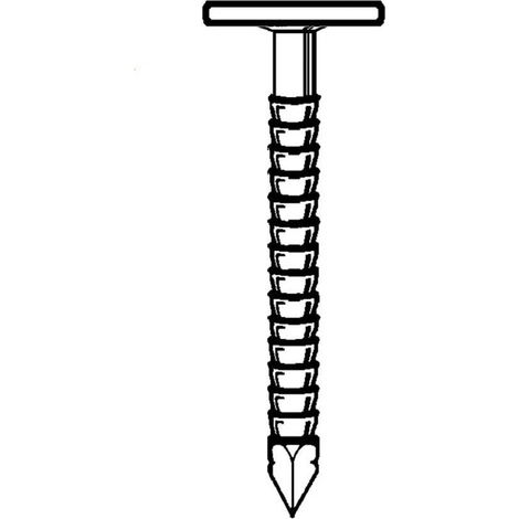 Pointe en Vrac Tête Extra Large Annelée Cuivre - 2.8/3.1x35 mm en Seau de 5 kg - D-Work (1/2)
