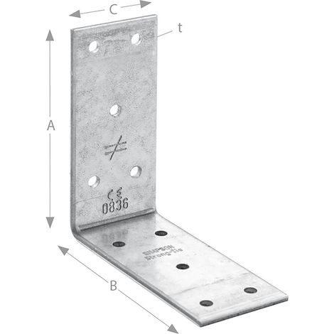 SIMPSON Winkelverbinder ABB 40390 / 93x93x40mm feuerverzinkt