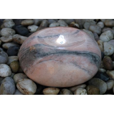 Polished Sunset Marble Fountain Water Feature with Pump, Light, Reservoir and Grid - 35-45cm x 20-30cm H Mixed Colors