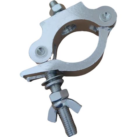 Robuste Aluminium-Befestigungsclips für Bühnenkonstruktionen, kompatibel mit Projektoren, Scheinwerfern und Bühnenbeleuchtung. (1 Stück, silber) (1/5)