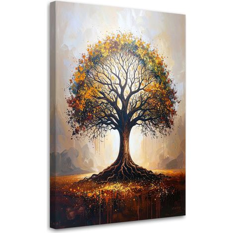 Bild auf Leinwand Bunter Baum der Liebe Natur 20x30 (1/5)