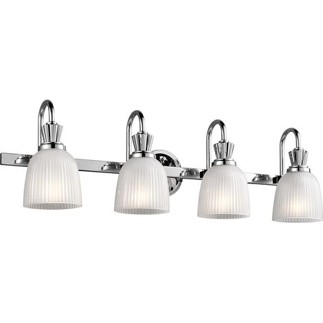 Elstead Cora - 4 Licht Badezimmer Wandleuchte Chrom poliert IP44, G9 (1/4)