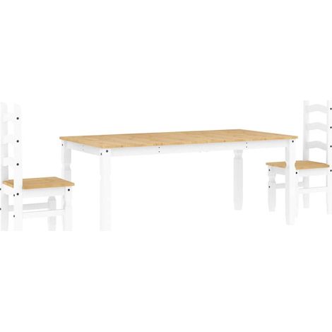 Ensemble à manger PANAMA 3 pcs  Meubles de salle à manger blanc bois de pin massif