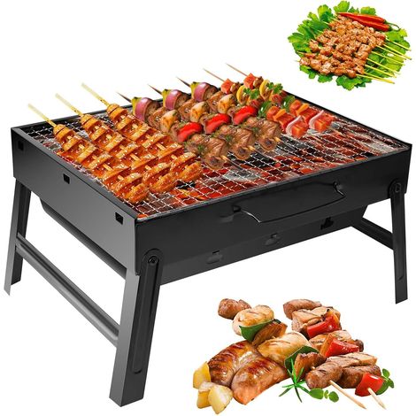 Tragbarer, faltbarer Mini-Grill – Camping- und Picknicktisch – Geeignet für Picknicks, Garten, Terrasse, Camping und Reisen (1/5)