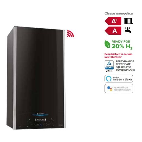 Caldaia a Condensazione Ariston ALTEAS ONE+ NET 30 kW Wi-Fi Integrato Metano/Gpl Completa di Kit Scarico Fumi 3301772