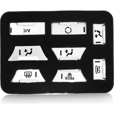 8 autocollants patins de remplacement pour boutons climatisation voiture, compatibles Land Rover Freelander 2 L359 2009-2012 (1/5)
