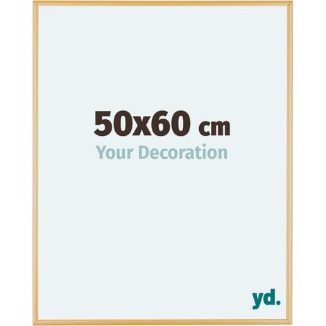 yd. - Cadre photo 50x60 - Or Vintage - Aluminium - Kent