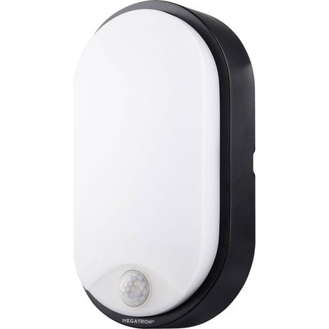Megatron Bulka MT69041 Lampada LED da parete per esterno con rilevatore di movimento 10 W Nero